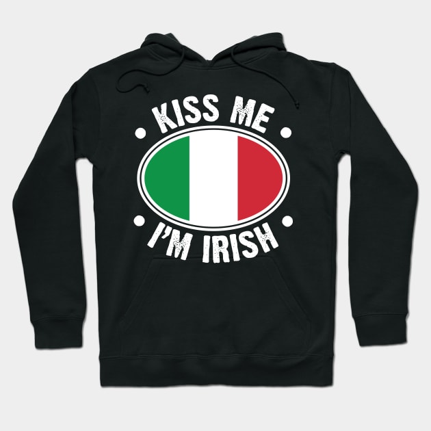 Kiss Me I'm Irish Italian Flag v3 Hoodie by Emma